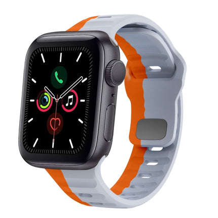 Wave Texture Reverse Buckle Silicone Watch Band, For Apple Watch Series 6 40mm, For Apple Watch Series 6 44mm, For Apple Watch Series 5 44mm, For Apple Watch Series 5 40mm - DealBuddy
