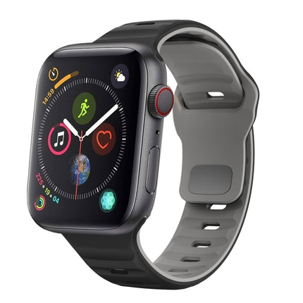 Wave Texture Reverse Buckle Silicone Watch Band, For Apple Watch Series 4 44mm, For Apple Watch Series 4 40mm, For Apple Watch Series 3 38mm, For Apple Watch Series 3 42mm - DealBuddy