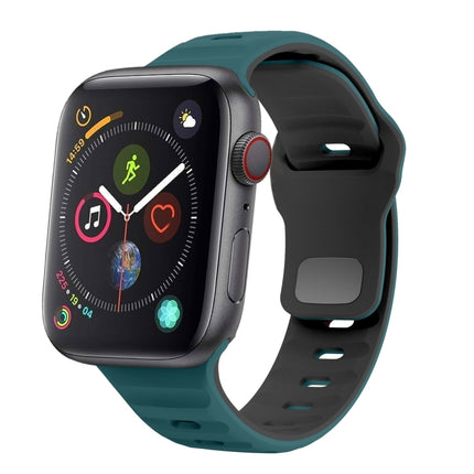 Wave Texture Reverse Buckle Silicone Watch Band, For Apple Watch Series 4 44mm, For Apple Watch Series 4 40mm, For Apple Watch Series 3 38mm, For Apple Watch Series 3 42mm - DealBuddy