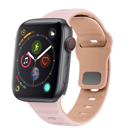 Wave Texture Reverse Buckle Silicone Watch Band, For Apple Watch Series 4 44mm, For Apple Watch Series 4 40mm, For Apple Watch Series 3 38mm, For Apple Watch Series 3 42mm - DealBuddy