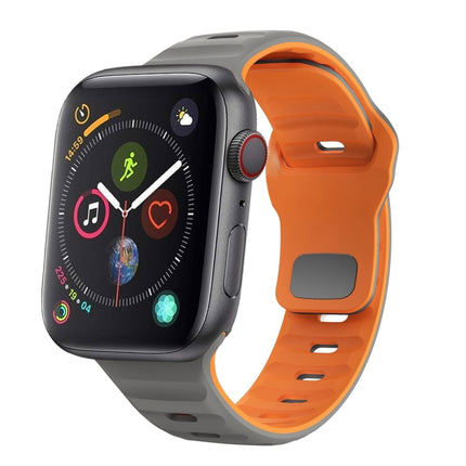 Wave Texture Reverse Buckle Silicone Watch Band, For Apple Watch Series 4 44mm, For Apple Watch Series 4 40mm, For Apple Watch Series 3 38mm, For Apple Watch Series 3 42mm - DealBuddy