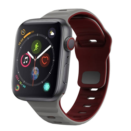 Wave Texture Reverse Buckle Silicone Watch Band, For Apple Watch Series 4 44mm, For Apple Watch Series 4 40mm, For Apple Watch Series 3 38mm, For Apple Watch Series 3 42mm - DealBuddy