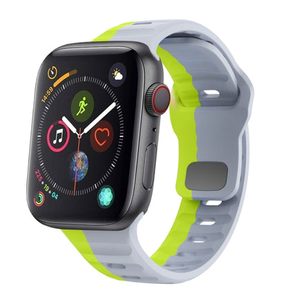 Wave Texture Reverse Buckle Silicone Watch Band, For Apple Watch Series 4 44mm, For Apple Watch Series 4 40mm, For Apple Watch Series 3 38mm, For Apple Watch Series 3 42mm - DealBuddy
