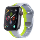 Wave Texture Reverse Buckle Silicone Watch Band, For Apple Watch Series 4 44mm, For Apple Watch Series 4 40mm, For Apple Watch Series 3 38mm, For Apple Watch Series 3 42mm - DealBuddy