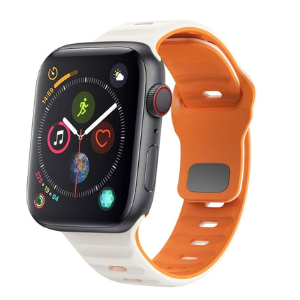 Wave Texture Reverse Buckle Silicone Watch Band, For Apple Watch Series 4 44mm, For Apple Watch Series 4 40mm, For Apple Watch Series 3 38mm, For Apple Watch Series 3 42mm - DealBuddy