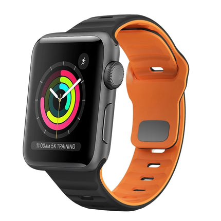 Wave Texture Reverse Buckle Silicone Watch Band, For Apple Watch Series 4 44mm, For Apple Watch Series 4 40mm, For Apple Watch Series 3 38mm, For Apple Watch Series 3 42mm - DealBuddy