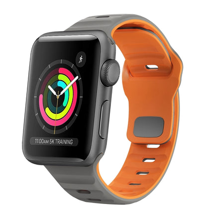 Wave Texture Reverse Buckle Silicone Watch Band, For Apple Watch Series 4 44mm, For Apple Watch Series 4 40mm, For Apple Watch Series 3 38mm, For Apple Watch Series 3 42mm - DealBuddy