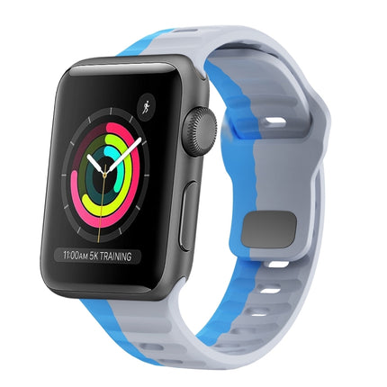 Wave Texture Reverse Buckle Silicone Watch Band, For Apple Watch Series 4 44mm, For Apple Watch Series 4 40mm, For Apple Watch Series 3 38mm, For Apple Watch Series 3 42mm - DealBuddy