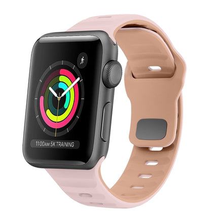 Wave Texture Reverse Buckle Silicone Watch Band, For Apple Watch Series 4 44mm, For Apple Watch Series 4 40mm, For Apple Watch Series 3 38mm, For Apple Watch Series 3 42mm - DealBuddy