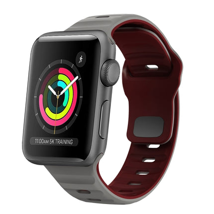 Wave Texture Reverse Buckle Silicone Watch Band, For Apple Watch Series 4 44mm, For Apple Watch Series 4 40mm, For Apple Watch Series 3 38mm, For Apple Watch Series 3 42mm - DealBuddy