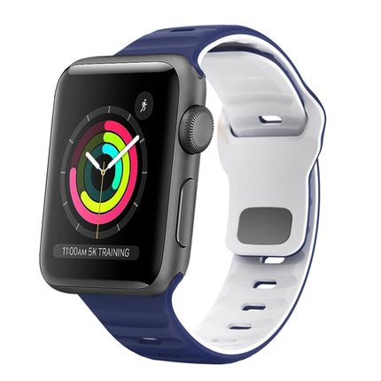 Wave Texture Reverse Buckle Silicone Watch Band, For Apple Watch Series 4 44mm, For Apple Watch Series 4 40mm, For Apple Watch Series 3 38mm, For Apple Watch Series 3 42mm - DealBuddy