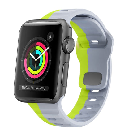 Wave Texture Reverse Buckle Silicone Watch Band, For Apple Watch Series 4 44mm, For Apple Watch Series 4 40mm, For Apple Watch Series 3 38mm, For Apple Watch Series 3 42mm - DealBuddy