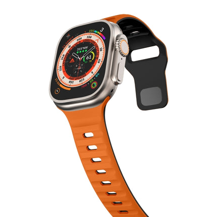 Wave Texture Reverse Buckle Silicone Watch Band