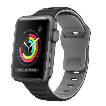 Wave Texture Reverse Buckle Silicone Watch Band, For Apple Watch Series 2 42mm, For Apple Watch Series 2 38mm, For Apple Watch 42mm, For Apple Watch 38mm - DealBuddy