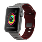 For Apple Watch Series 2 42mm / Space Grey Wine Red
