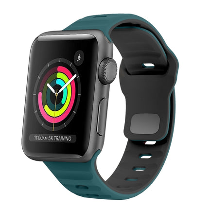 Wave Texture Reverse Buckle Silicone Watch Band