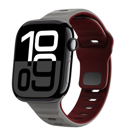 Wave Texture Reverse Buckle Silicone Watch Band, For Apple Watch Series 10 46mm, For Apple Watch Series 10 42mm, For Apple Watch SE 2023 44mm, For Apple Watch SE 2023 40mm - DealBuddy