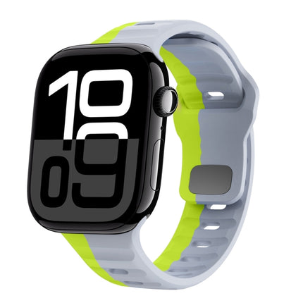 Wave Texture Reverse Buckle Silicone Watch Band, For Apple Watch Series 10 46mm, For Apple Watch Series 10 42mm, For Apple Watch SE 2023 44mm, For Apple Watch SE 2023 40mm - DealBuddy