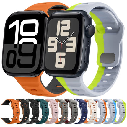 Wave Texture Reverse Buckle Silicone Watch Band, For Apple Watch Series 8 41mm, For Apple Watch Series 8 45mm, For Apple Watch SE 2022 40mm, For Apple Watch SE 2022 44mm - DealBuddy