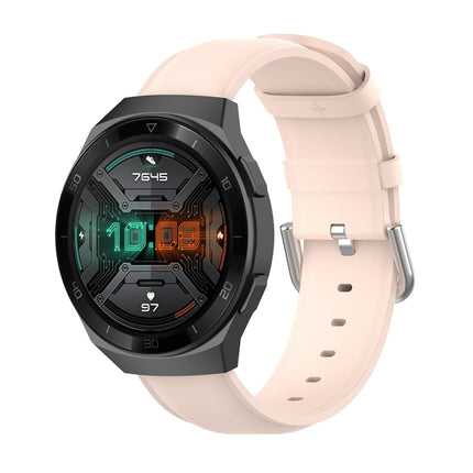22mm Leather Strap with Round Tail Buckle, For Ticwatch Pro 2020, For Huawei Watch GT2E, For Samsung Galaxy Watch 3 45mm - DealBuddy