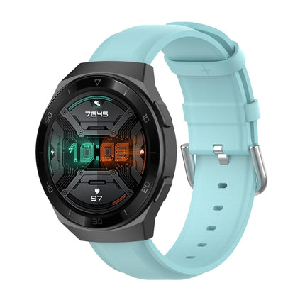 22mm Leather Strap with Round Tail Buckle, For Ticwatch Pro 2020, For Huawei Watch GT2E, For Samsung Galaxy Watch 3 45mm - DealBuddy