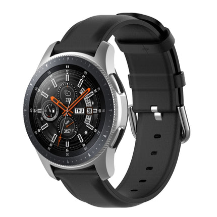 22mm Leather Strap with Round Tail Buckle, For Ticwatch Pro 2020, For Huawei Watch GT2E, For Samsung Galaxy Watch 3 45mm - DealBuddy