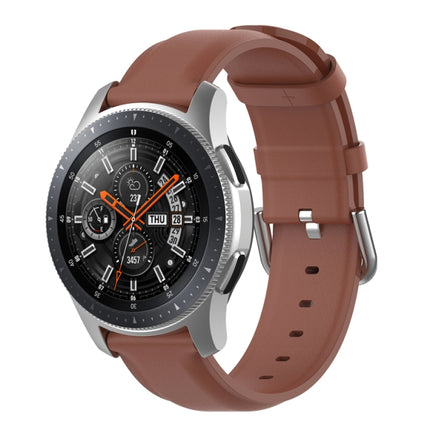 22mm Leather Strap with Round Tail Buckle, For Ticwatch Pro 2020, For Huawei Watch GT2E, For Samsung Galaxy Watch 3 45mm - DealBuddy