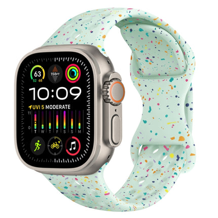 Hole Style Butterfly Buckle Camouflage Silicone Watch Band, For Apple Watch Ultra 2 49mm, For Apple Watch Series 9 45mm, For Apple Watch Series 9 41mm, For Apple Watch Ultra 49mm