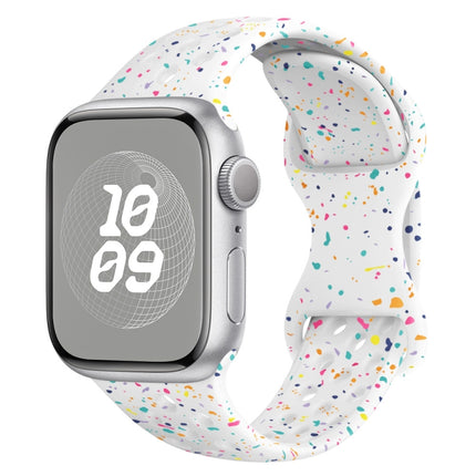 Hole Style Butterfly Buckle Camouflage Silicone Watch Band, For Apple Watch Series 8 41mm, For Apple Watch Series 8 45mm, For Apple Watch SE 2022 40mm, For Apple Watch SE 2022 44mm