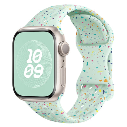 Hole Style Butterfly Buckle Camouflage Silicone Watch Band, For Apple Watch Series 8 41mm, For Apple Watch Series 8 45mm, For Apple Watch SE 2022 40mm, For Apple Watch SE 2022 44mm