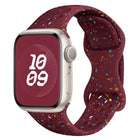 Hole Style Butterfly Buckle Camouflage Silicone Watch Band, For Apple Watch Series 7 41mm, For Apple Watch Series 7 45mm, For Apple Watch SE 40mm, For Apple Watch SE 44mm