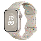 Hole Style Butterfly Buckle Camouflage Silicone Watch Band, For Apple Watch Series 7 41mm, For Apple Watch Series 7 45mm, For Apple Watch SE 40mm, For Apple Watch SE 44mm