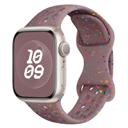 Hole Style Butterfly Buckle Camouflage Silicone Watch Band, For Apple Watch Series 4 44mm, For Apple Watch Series 4 40mm, For Apple Watch Series 3 38mm, For Apple Watch Series 3 42mm
