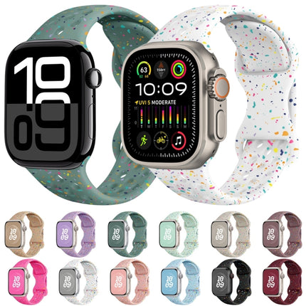 Hole Style Butterfly Buckle Camouflage Silicone Watch Band, For Apple Watch Series 7 41mm, For Apple Watch Series 7 45mm, For Apple Watch SE 40mm, For Apple Watch SE 44mm