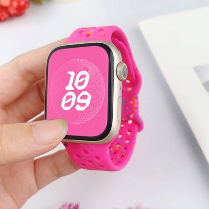 Hole Style Butterfly Buckle Camouflage Silicone Watch Band, For Apple Watch Series 6 40mm, For Apple Watch Series 6 44mm, For Apple Watch Series 5 44mm, For Apple Watch Series 5 40mm