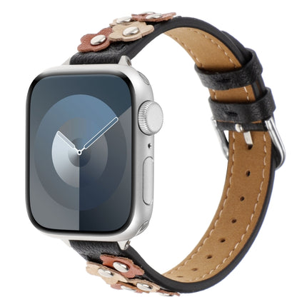 Stitched Flower Leather Watch Band, For Apple Watch Series 5 44mm, For Apple Watch Series 5 40mm, For Apple Watch Series 4 44mm, For Apple Watch Series 4 40mm, For Apple Watch Series 3 38mm, For Apple Watch Series 3 42mm, For Apple Watch Series 2 42mm ... - DealBuddy