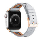 Mesh Calfskin Genuine Leather Watch Band, For Apple Watch 42mm, For Apple Watch 38mm - DealBuddy
