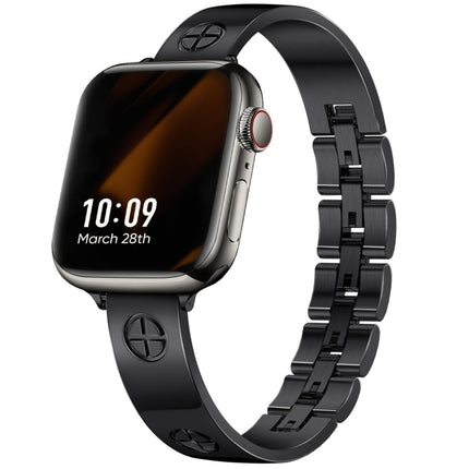 Cross Bracelet Stainless Steel Watch Band, For Apple Watch SE 40mm, For Apple Watch SE 44mm, For Apple Watch Series 6 40mm, For Apple Watch Series 6 44mm, For Apple Watch Series 5 44mm, For Apple Watch Series 5 40mm, For Apple Watch Series 4 44mm - DealBuddy