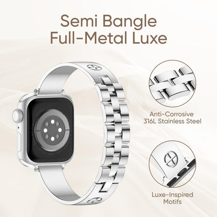 Cross Bracelet Stainless Steel Watch Band, For Apple Watch SE 2023 44mm, For Apple Watch SE 2023 40mm, For Apple Watch Ultra 2 49mm, For Apple Watch Series 9 45mm, For Apple Watch Series 9 41mm, For Apple Watch Ultra 49mm, For Apple Watch Series 8 41mm... - DealBuddy