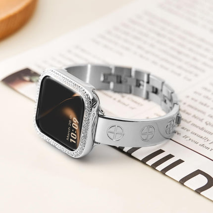 Cross Bracelet Stainless Steel Watch Band, For Apple Watch SE 2023 44mm, For Apple Watch SE 2023 40mm, For Apple Watch Ultra 2 49mm, For Apple Watch Series 9 45mm, For Apple Watch Series 9 41mm, For Apple Watch Ultra 49mm, For Apple Watch Series 8 41mm... - DealBuddy