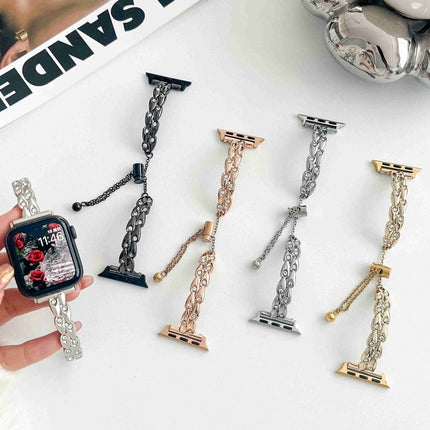 Rhinestone Peacock Metal Bracelet Watch Band