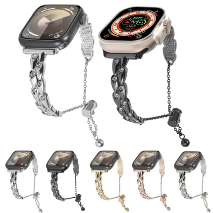 Rhinestone Peacock Metal Bracelet Watch Band
