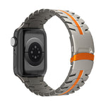 For Apple Watch Series 9 45mm / Titanium Orange
