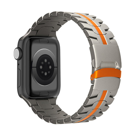 Double Lock Buckle Turtle Titanium Steel Watch Band, For Apple Watch 42mm, For Apple Watch 38mm - DealBuddy