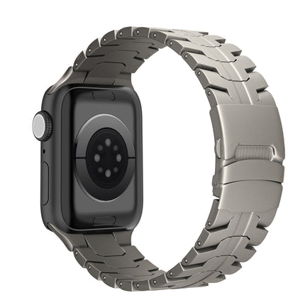 Double Lock Buckle Turtle Titanium Steel Watch Band, For Apple Watch 42mm, For Apple Watch 38mm - DealBuddy