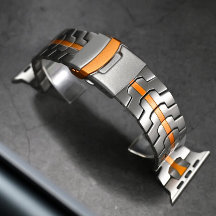 Double Lock Buckle Turtle Titanium Steel Watch Band, For Apple Watch 42mm, For Apple Watch 38mm - DealBuddy