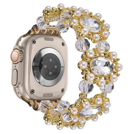 Beaded Pearl Gemstone Bracelet Watch Band, For Apple Watch SE 2023 44mm, For Apple Watch SE 2023 40mm, For Apple Watch Ultra 2 49mm, For Apple Watch Series 9 45mm, For Apple Watch Series 9 41mm, For Apple Watch Ultra 49mm, For Apple Watch Series 8 41mm... - DealBuddy