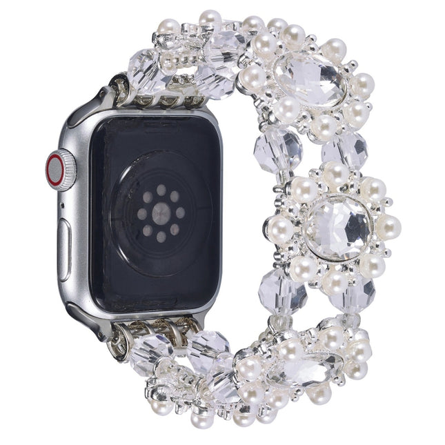 Beaded Pearl Gemstone Bracelet Watch Band, For Apple Watch SE 40mm, For Apple Watch SE 44mm, For Apple Watch Series 6 40mm, For Apple Watch Series 6 44mm, For Apple Watch Series 5 44mm, For Apple Watch Series 5 40mm, For Apple Watch Series 4 44mm      ... - DealBuddy