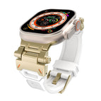 For Apple Watch SE 2023 44mm / Gold White