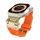 Stainless Steel Connector TPU Watch Band, For Apple Watch Series 9 45mm, For Apple Watch Ultra 49mm